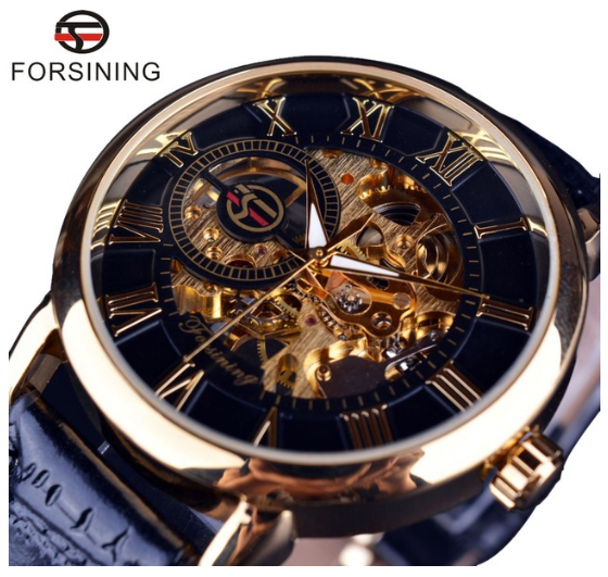 Men's Hollow-Out Mechanical Watch