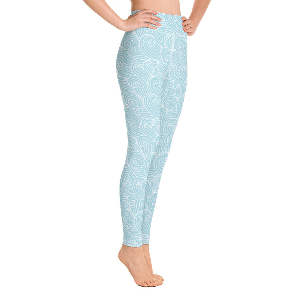 Legging de yoga Femme Tourbillon Océan Bleu