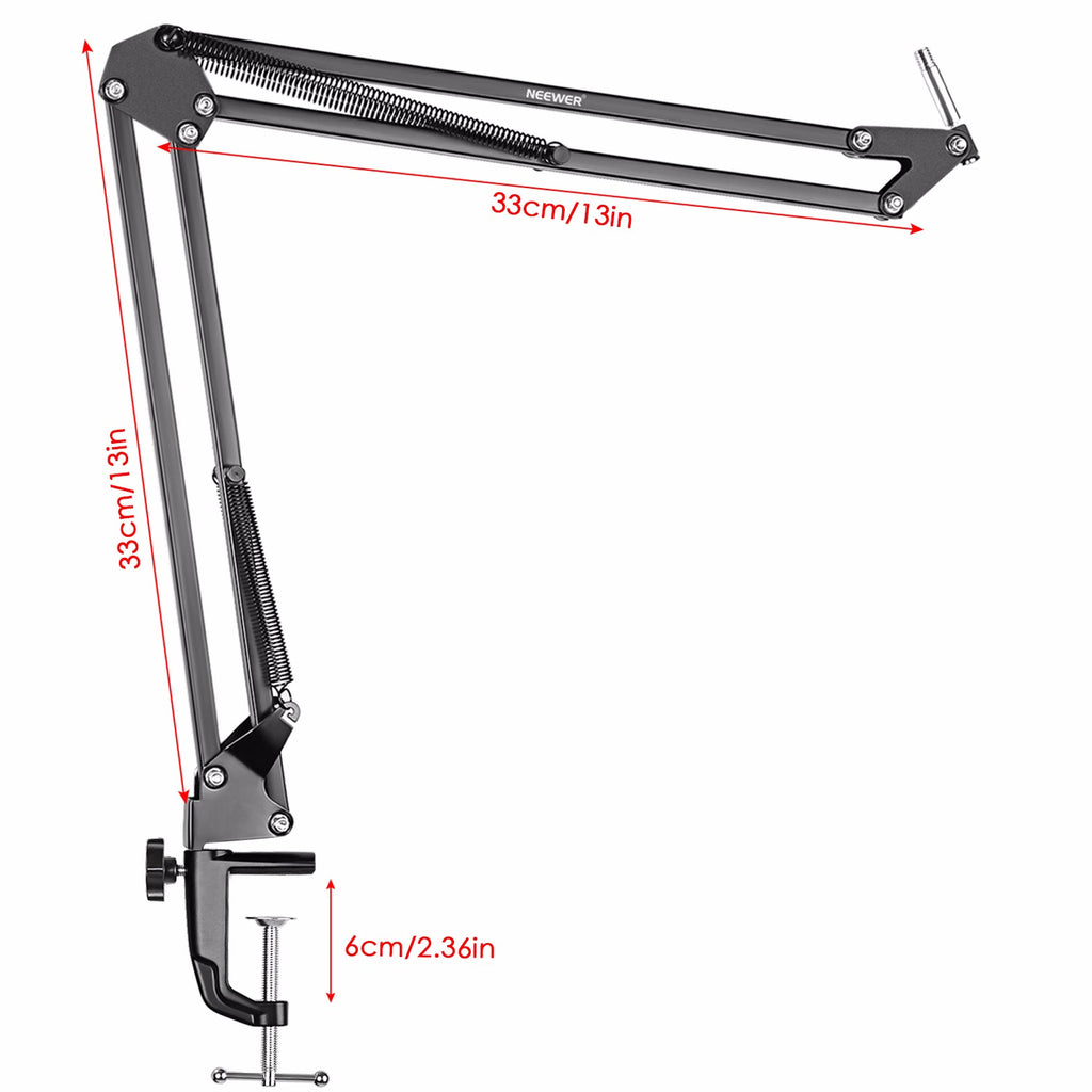 Microphone Set with Blue Stand, Connects to Computer
