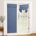 RYB HOME 2 Panels Front Door Curtains - Thermal Insulated Curtain for Tricia Window Decor Room Darkening Drapery for Double French Door Glass Door Curtains Full Privacy 26 x 69 Stone Blue