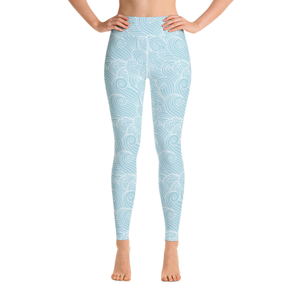 Legging de yoga Femme Tourbillon Océan Bleu