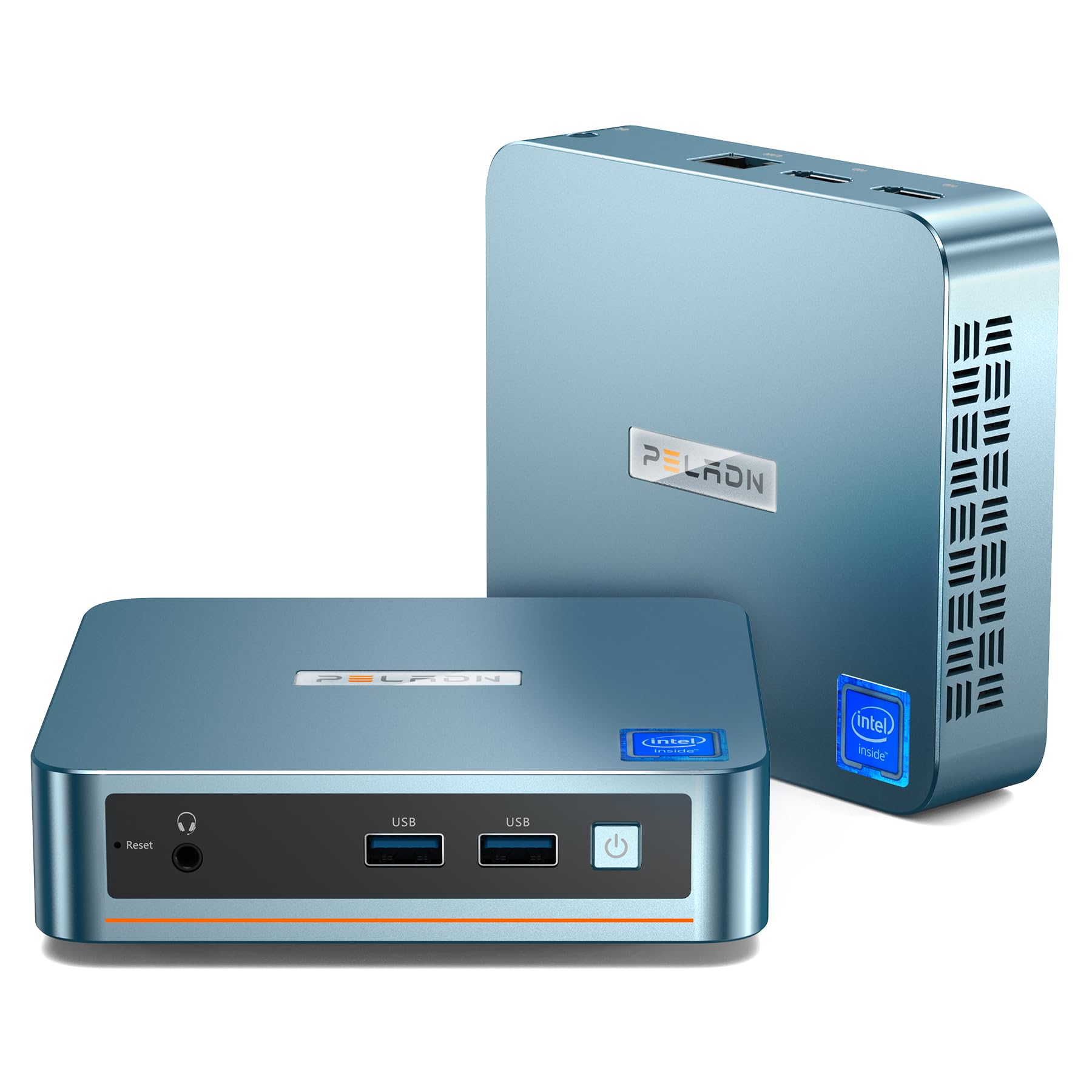 PELADN WI-4 Mini PC Intel 11th N5095 Processor (Up to 2.9GHz) Mini Desktop Computer 16GB RAM and 512GB SSD Micro Desktop Computer Dual Output WiFi5 BT4.2 USB3.0.
