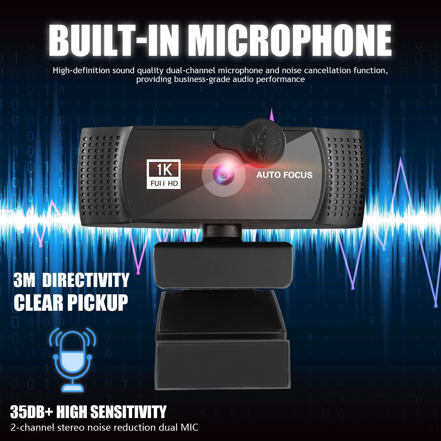4K Auto Focus Beauty Computer Camera with 1080p