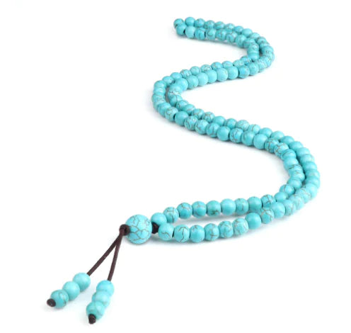 Men's Natural Stone Malachite 108 Beaded Necklace Creole-boutique