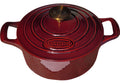 La Cuisine 6270 Enameled Cast Iron Covered Oval Dutch Oven Casserole Pot 6.75 QT (6.5 Liter) / 13x9.8x6.3” (33x25x16 CM). Internal Cream White Enamel Exterior 2-tone Blue Enamel Coating Finish