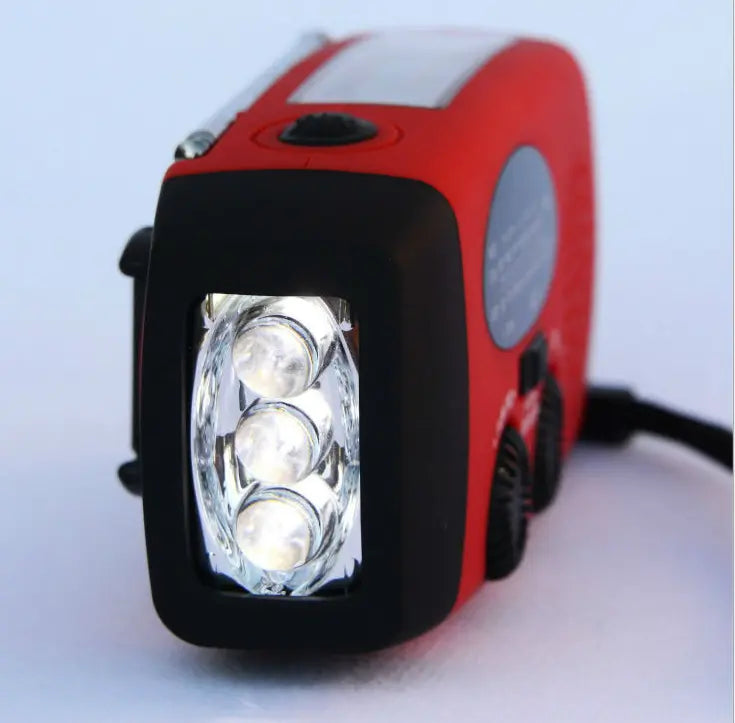 Solar Hand Crank USB Charging Radio Flashlight Creole-boutique