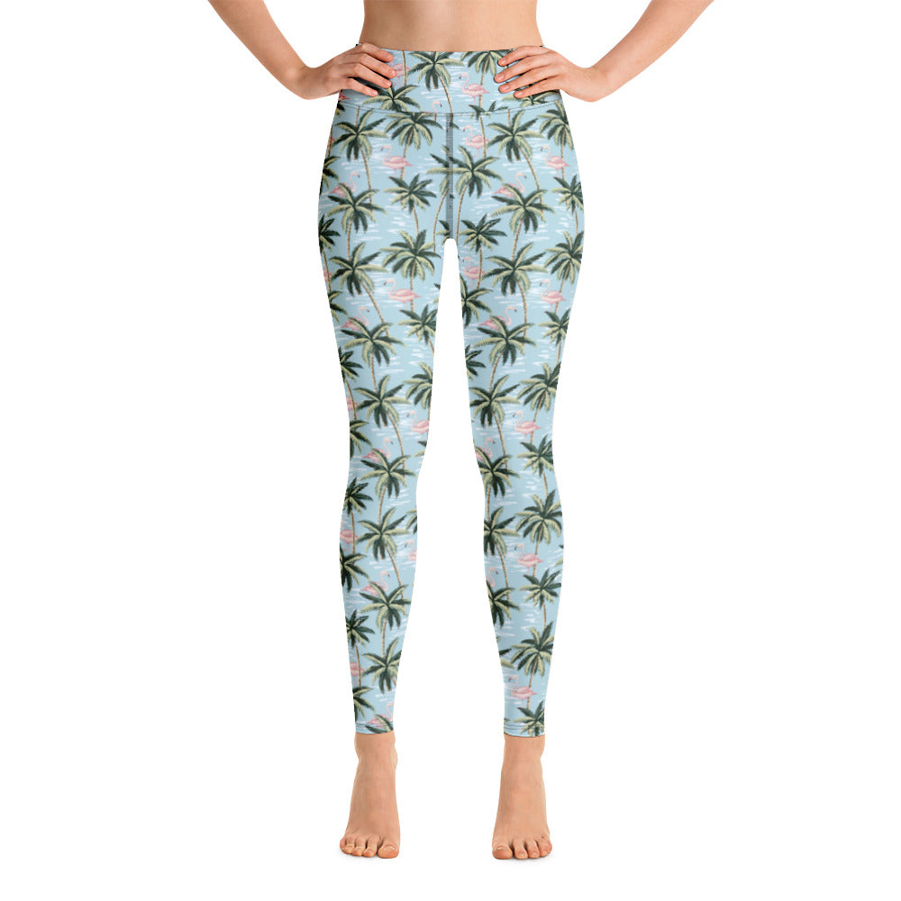 Women's Tropical Flamingo Yoga Leggings