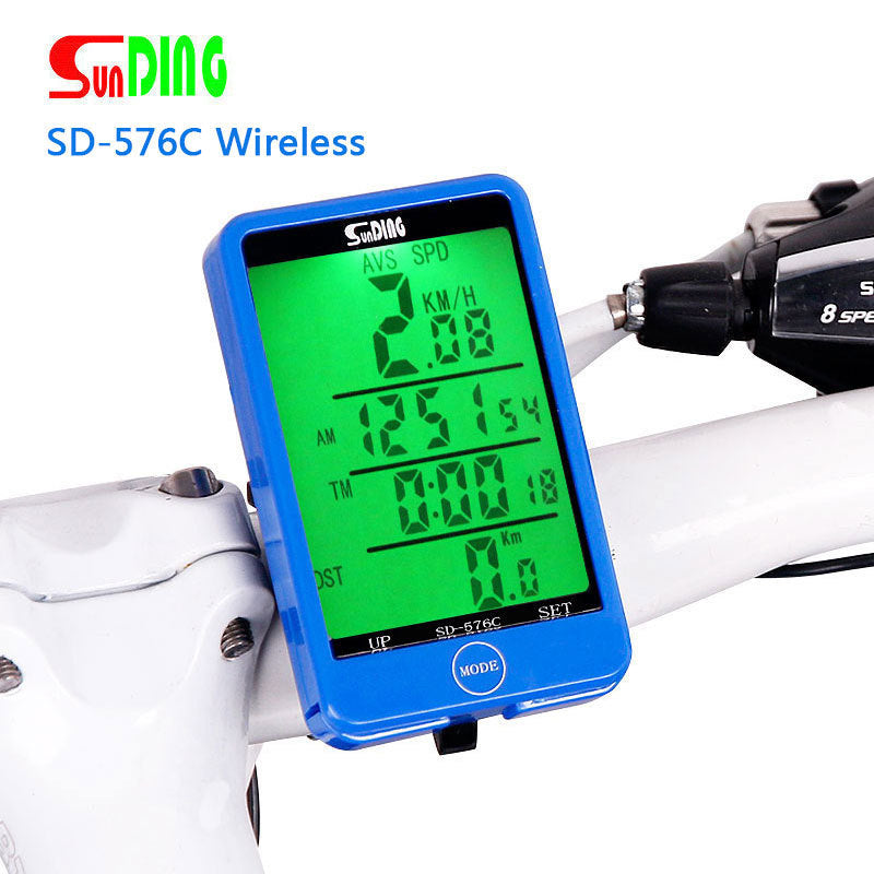 Compteur de vélo étanche filaire/sans fil avec rétroéclairage
