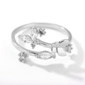 Bague réglable en zircon "fleur fraîche" pour femme