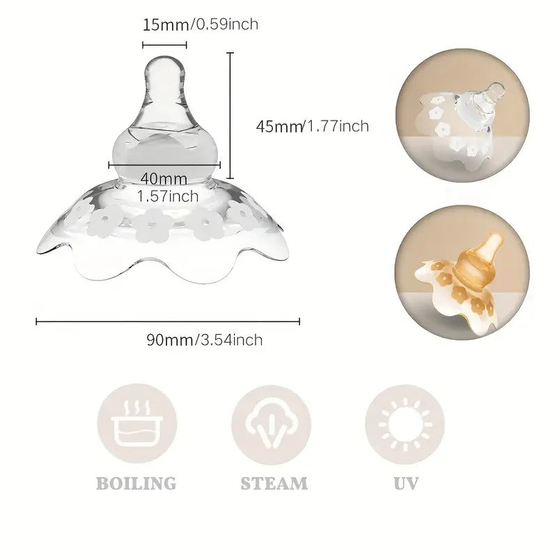 Protège-mamelon et bouclier mammaire en silicone pour l'allaitement