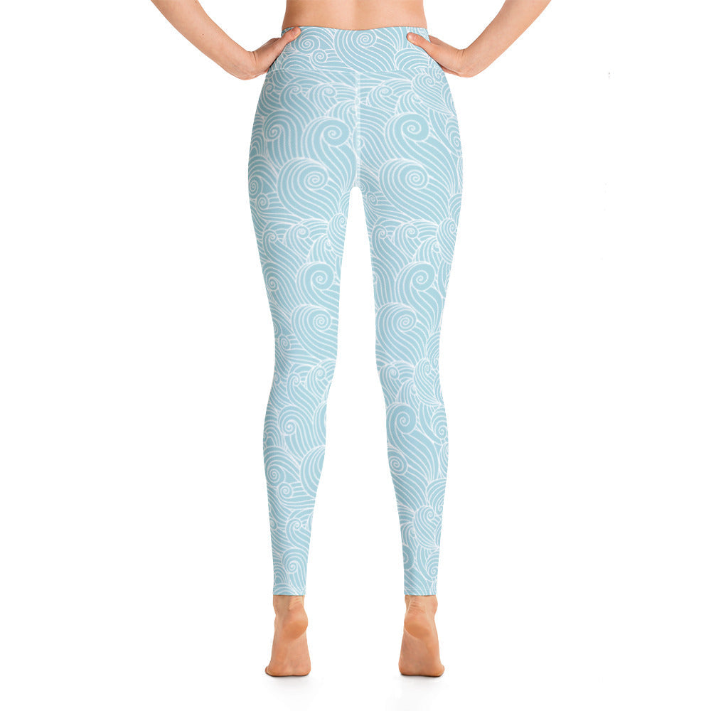 Legging de yoga Femme Tourbillon Océan Bleu