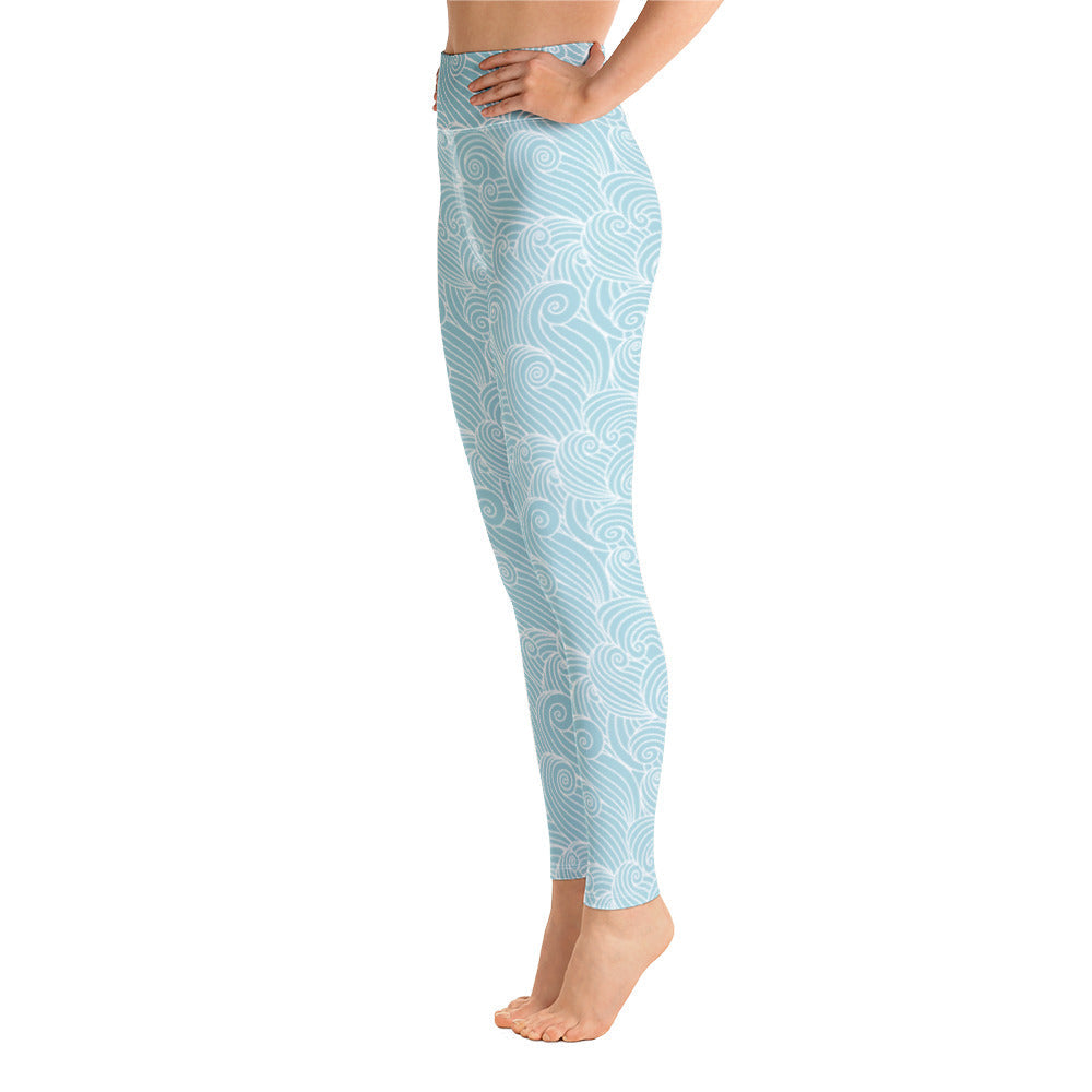 Legging de yoga Femme Tourbillon Océan Bleu
