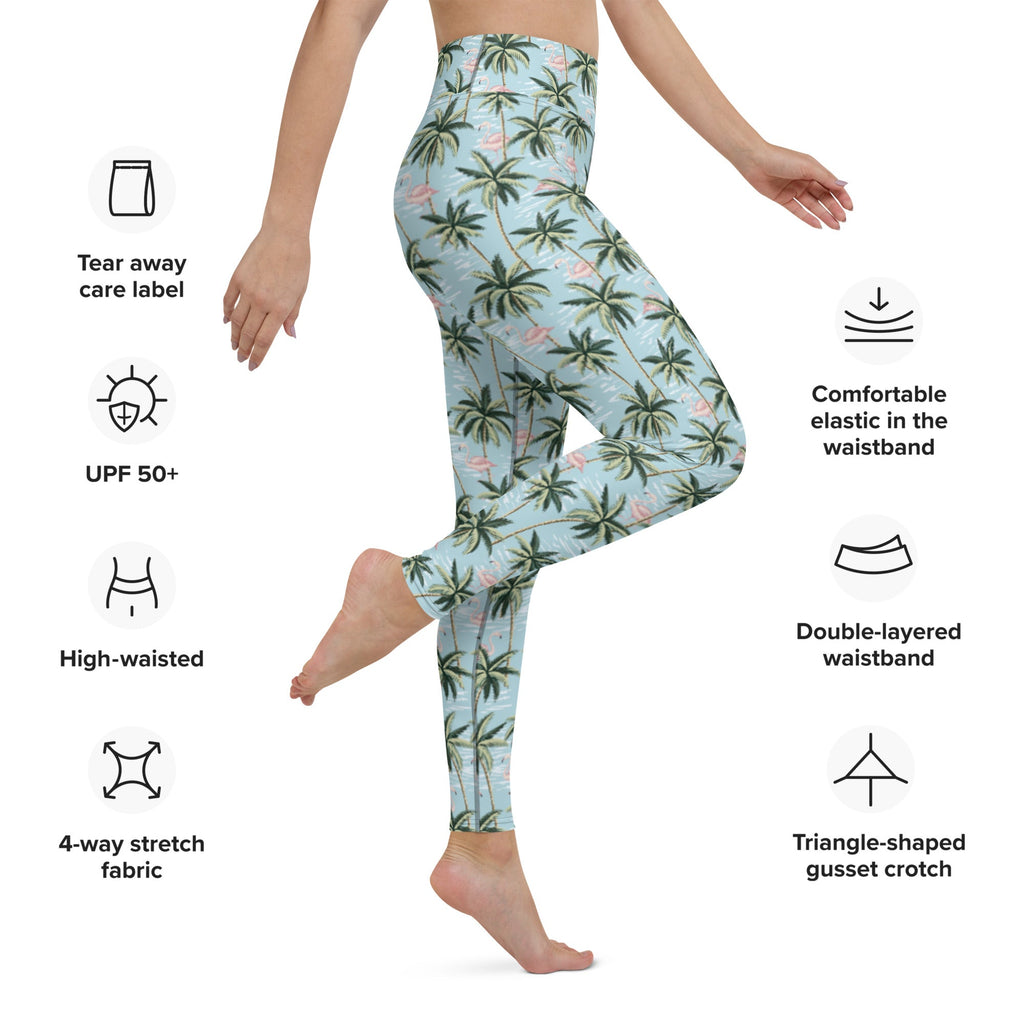 Women's Tropical Flamingo Yoga Leggings