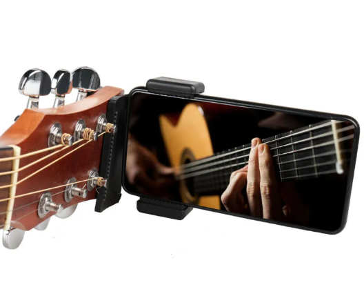 Support de téléphone avec pince pour guitare