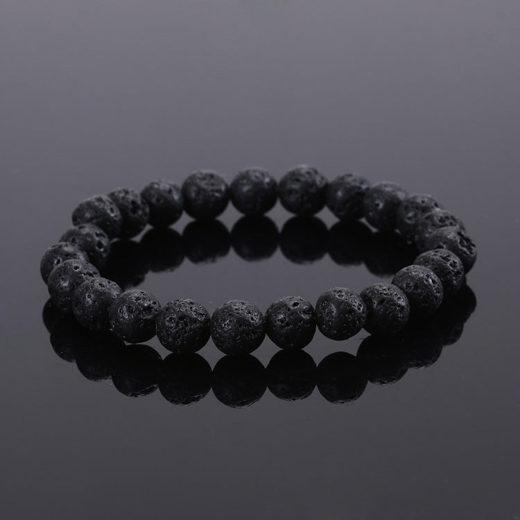 Bracelet élastique perlé avec pierres naturelles d'œil de tigre