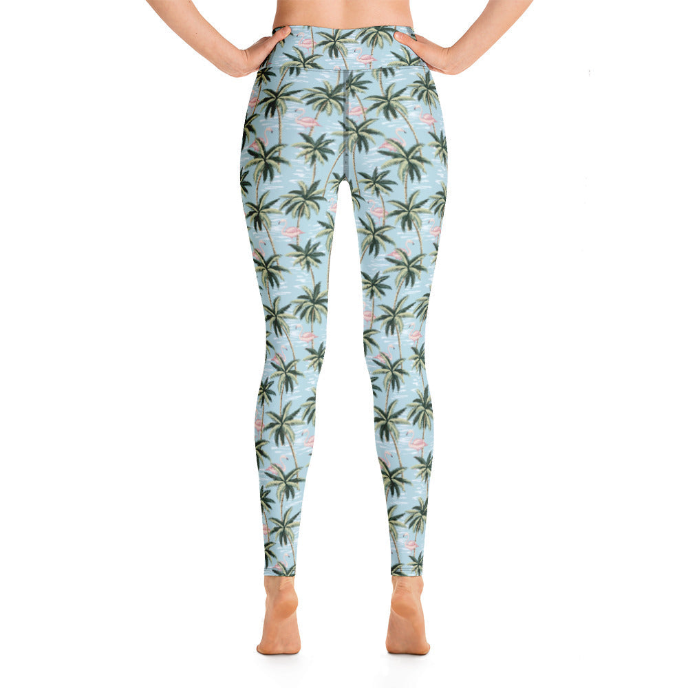 Women's Tropical Flamingo Yoga Leggings