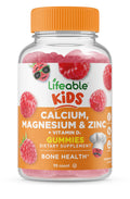 Lifeable Kids Calcium Magnesium Zinc Gummies | Calcium with Vitamin D3 | Great-Tasting Calcium Supplements for Kids | Kids' Calcium Gummies for Bone Health | Magnesium Calcium for Kids | 90 Gummies