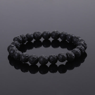 Bracelet élastique perlé avec pierres naturelles d'œil de tigre