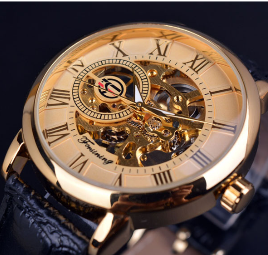 Men's Hollow-Out Mechanical Watch