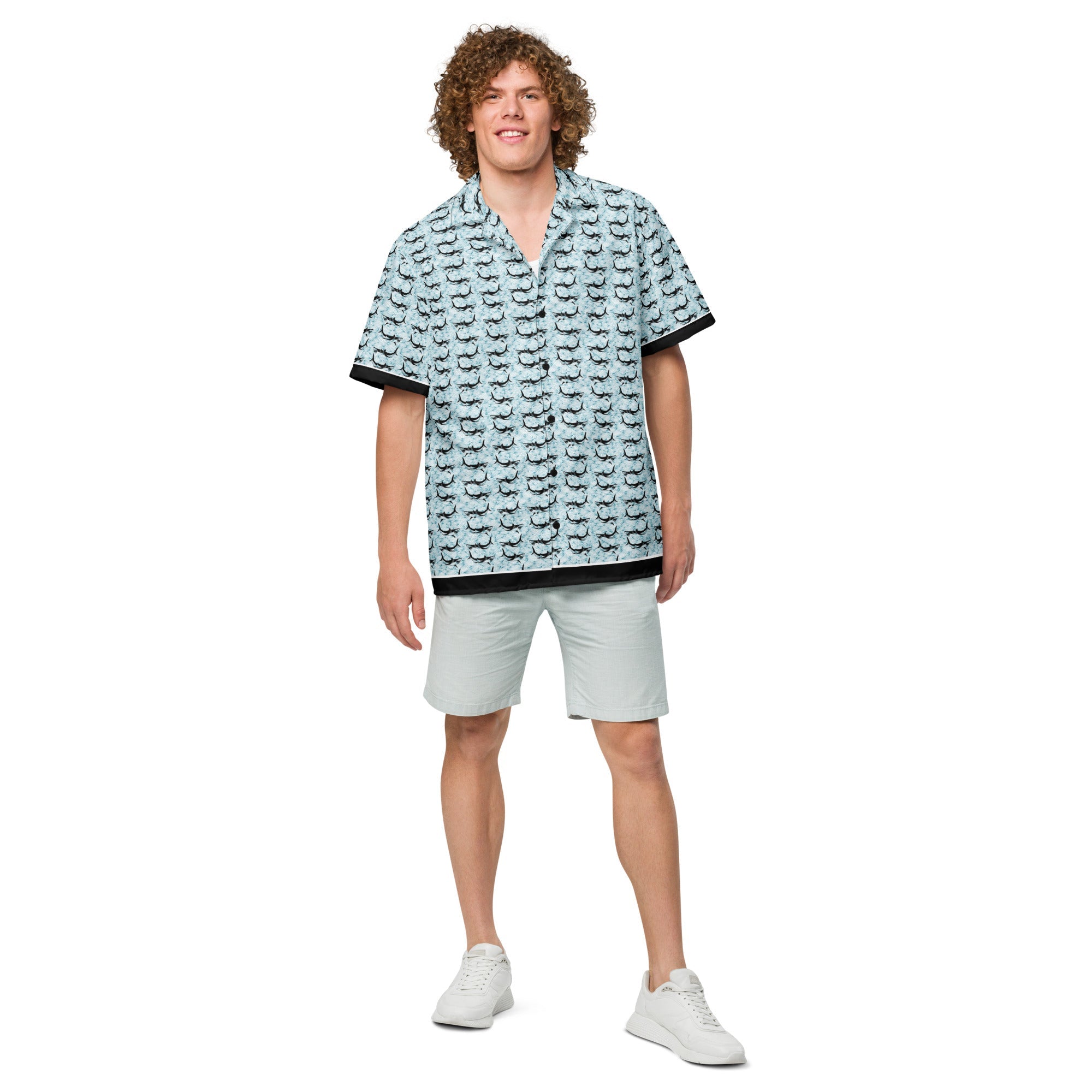 Shark Frenzy button-down shirt