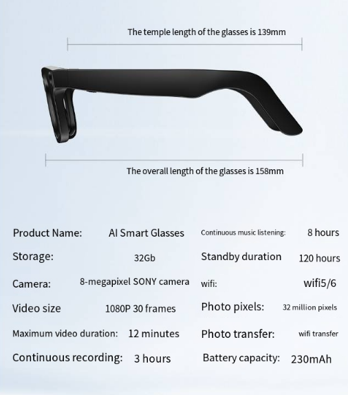 AI Camera Smart Glasses Creole-boutique