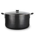Alpine Cuisine 35 Quart Non-stick Stock Pot with Tempered Glass Lid and Carrying Handles Multi-Purpose Cookware Aluminum Dutch Oven for Braising Boiling Stewing