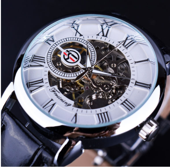 Men's Hollow-Out Mechanical Watch