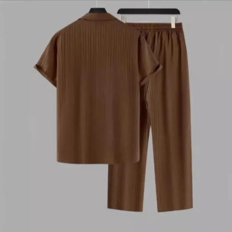 Men's Striped Summer Shirt Set