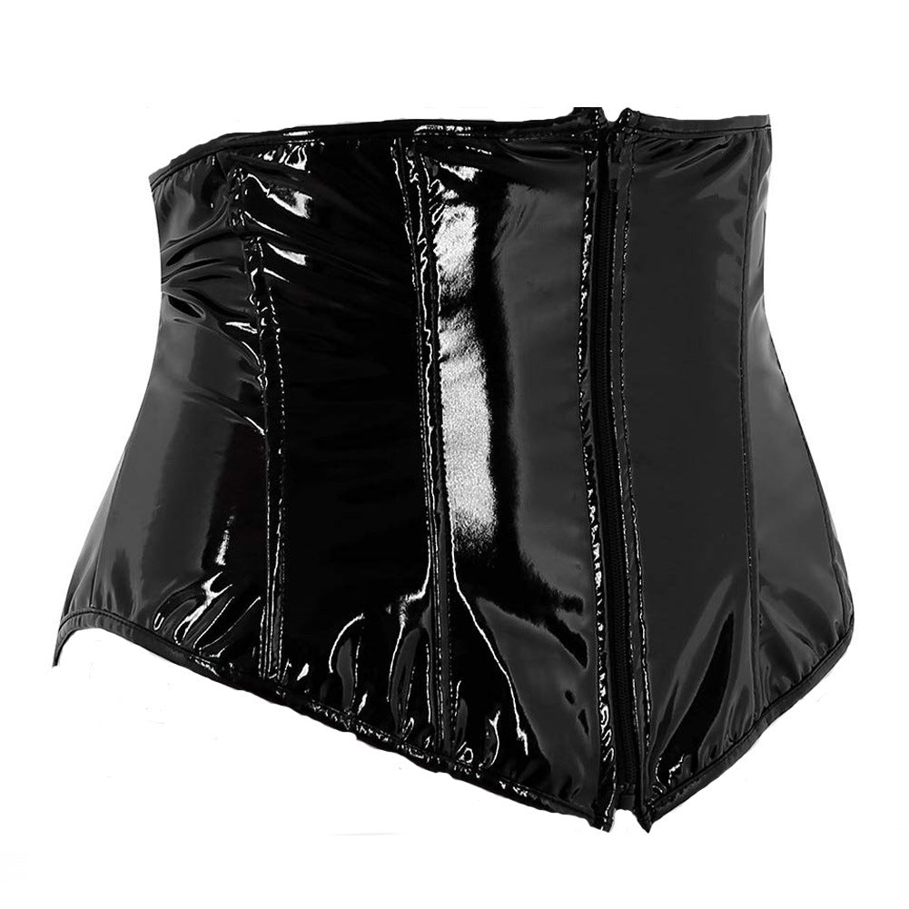 Sexy Short PU Leather Waist Clip Corset for Women Creole-boutique