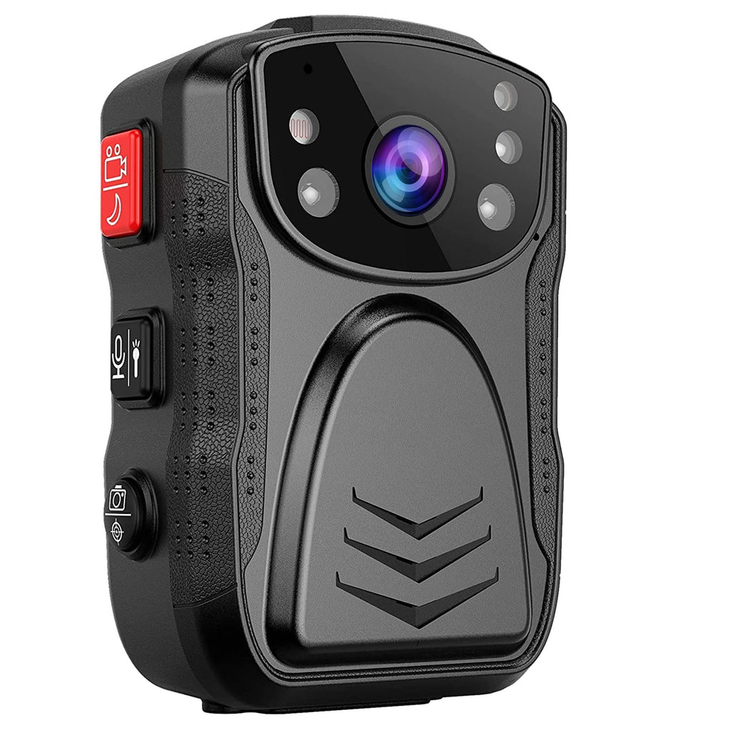 PatrolMaster 1296P UHD Body Camera with Audio (Built-in 128GB) 2-Inch Display Night Vision Waterproof Shockproof Body Worn Camera with Compact Design Police Camera