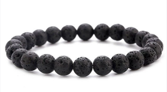 Bracelet élastique perlé avec pierres naturelles d'œil de tigre