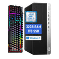 HP ProDesk 600G5 SFF Desktop PC 600G5 Computer 9th Gen Processor 32GB RAM 1TB Solid State Drive USB WiFi Bluetooth Windows 11 (Renewed)
