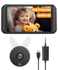 Babyvue USB Car Camera for Baby : 4.5" Baby Car Camera with 1080P Crystal Clear Mirror View Easy Installation Carseat Camera Rear Facing Kids HD IR Night Vision Backseat Camera