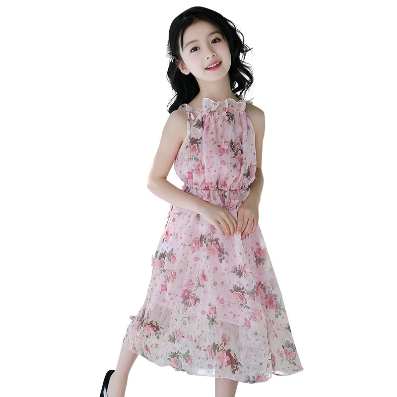 Girls' Bohemian Summer Dress - Floral Beach Maxi Dress Creole-boutique