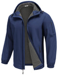 COOFANDY Men's Softshell Hooded Fleece Lined Windbreaker Jacket Waterproof Windproof Jacket Outdoor Winter Jacket