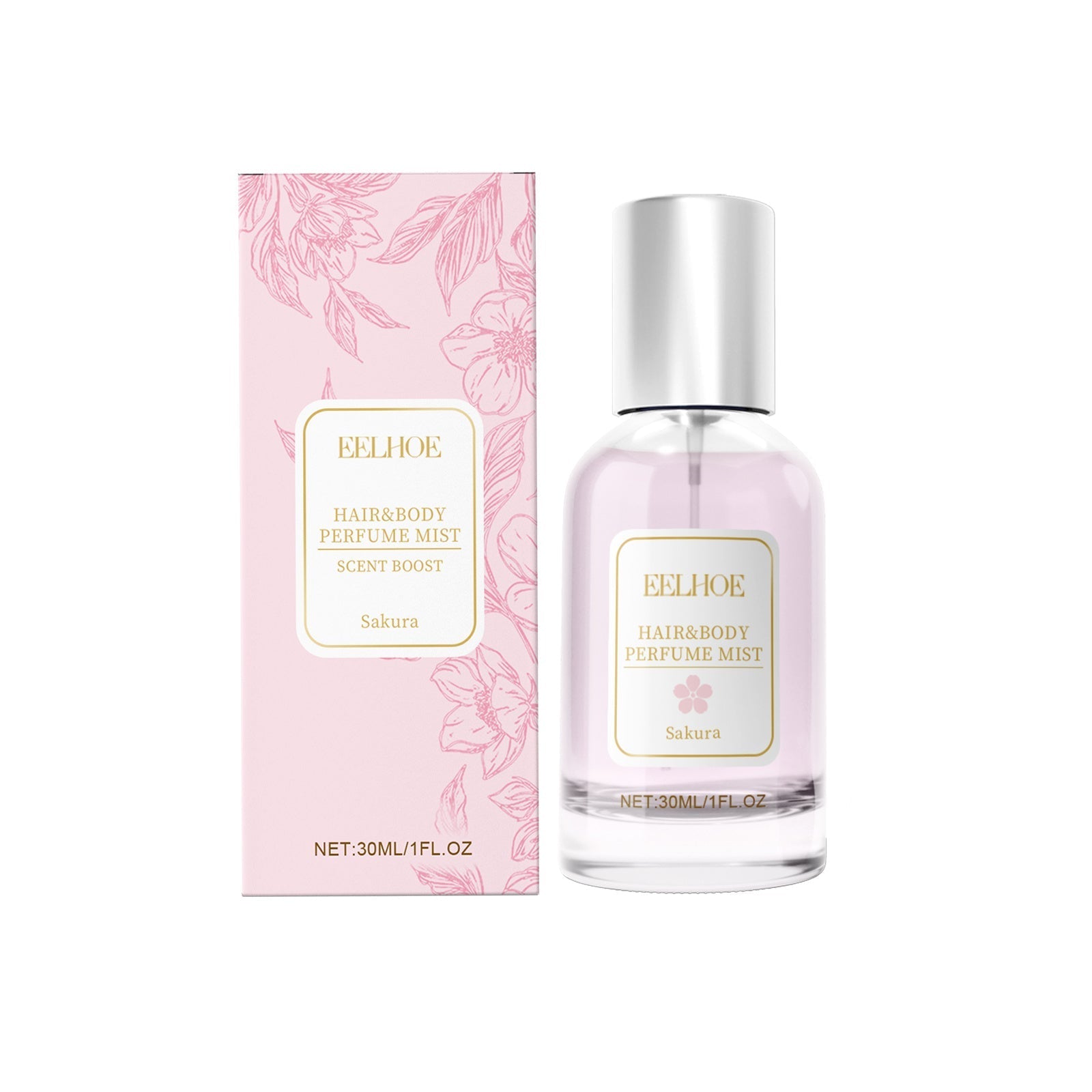 EELHOE Cherry Blossom Body Hair Eau De Parfum Spray Elegant Dating Atmosphere Natural Niche Eau De Parfum Spray Creole-boutique