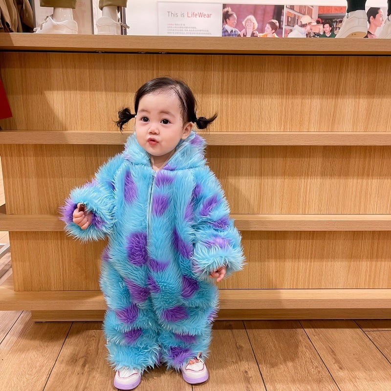 Cute Animal Baby Jumpsuit With Hooded Zipper Creole-boutique