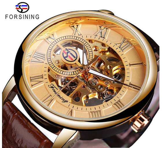 Men's Hollow-Out Mechanical Watch
