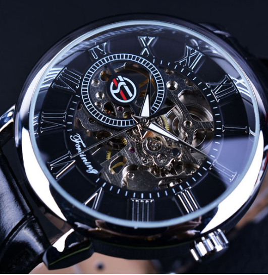 Men's Hollow-Out Mechanical Watch
