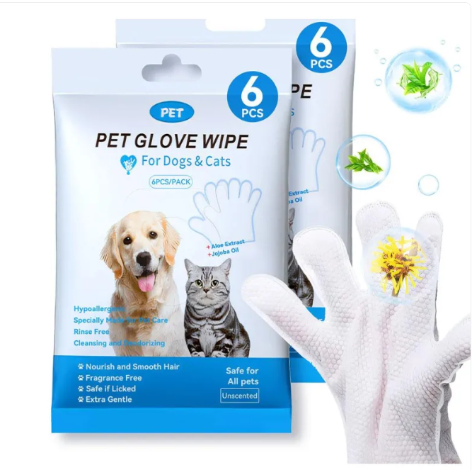 Pet Cleaning Gloves & Wipes Creole-boutique