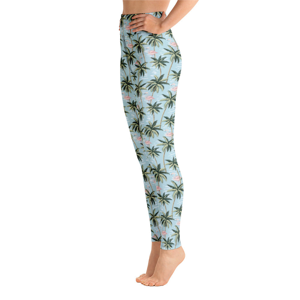 Women's Tropical Flamingo Yoga Leggings