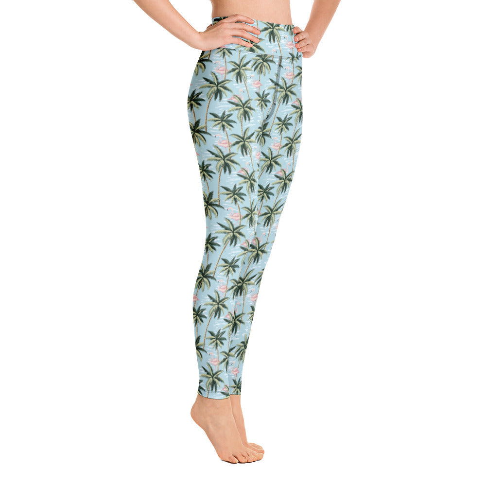 Women's Tropical Flamingo Yoga Leggings